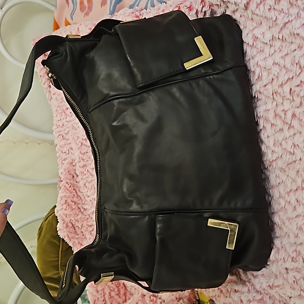 Michael Michael Kors Black Leather Large Satchel
